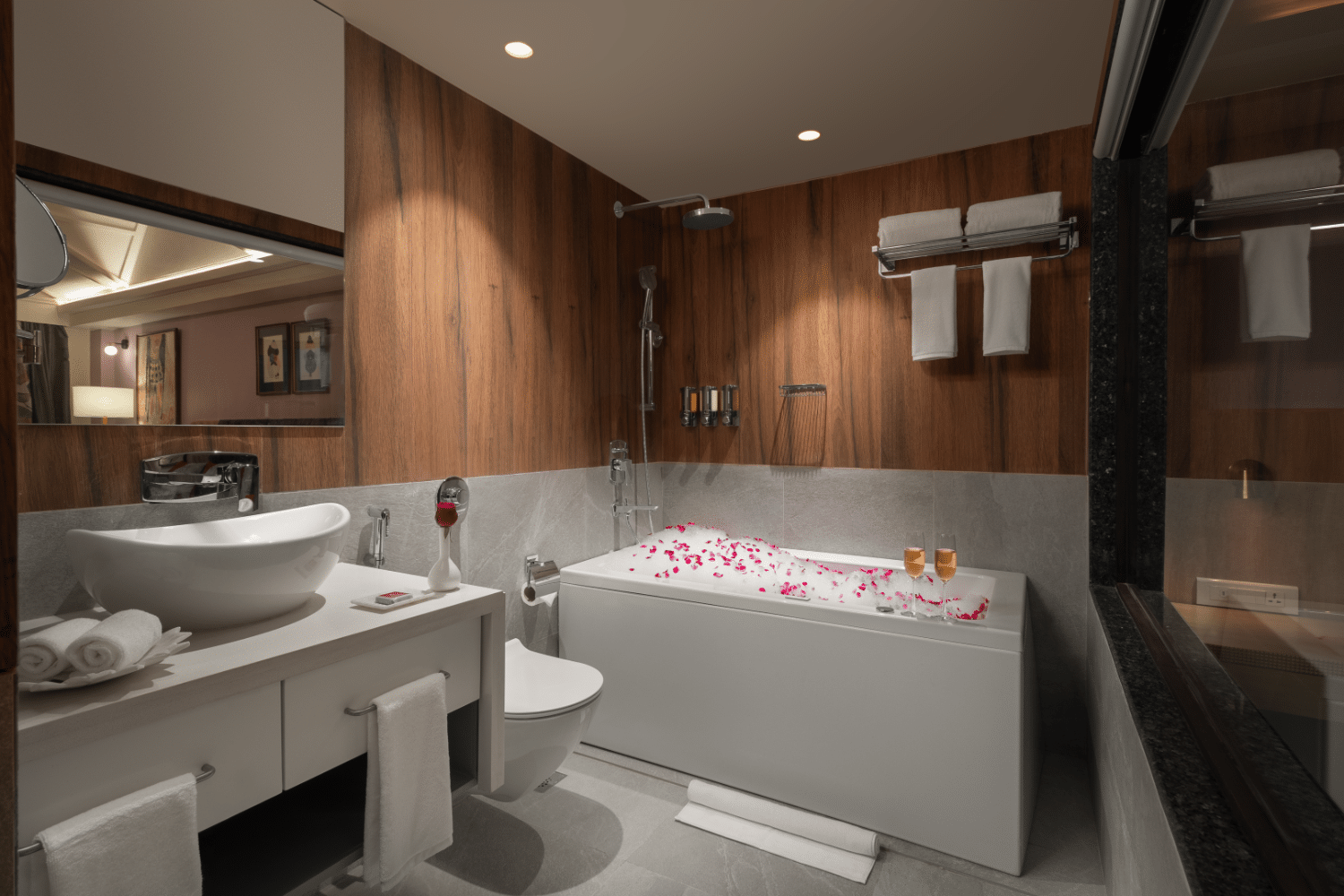 Washroom | Luxury Room with Jacuzzi | Bookmark Resorts, Manali