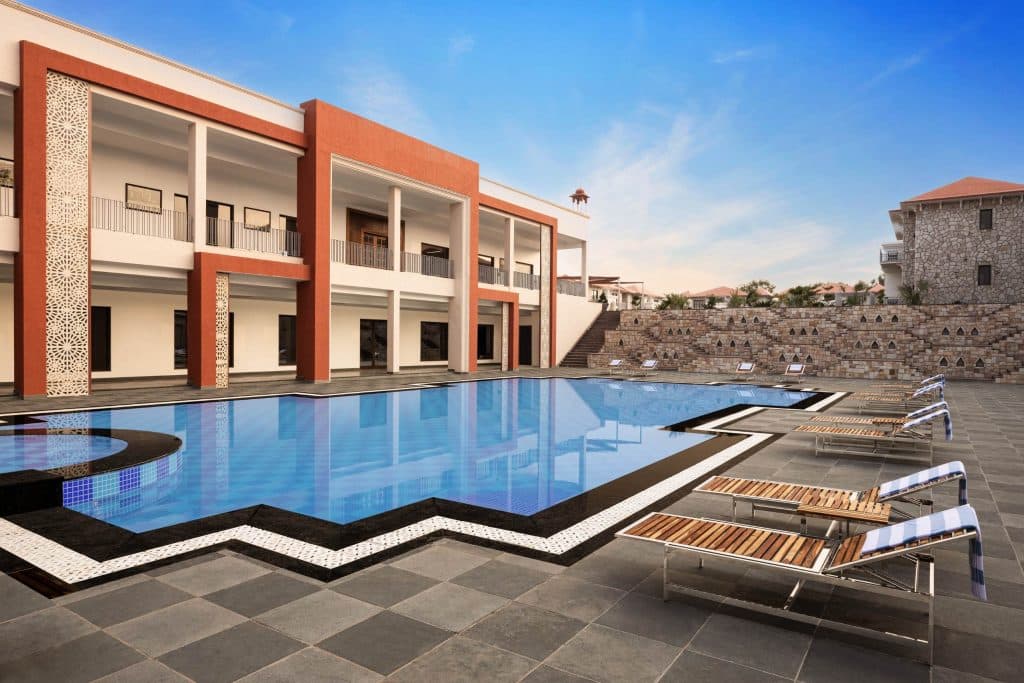 Luxurious Pool Area | Bookmark Resorts, Jogi Mahal, Ranthambore