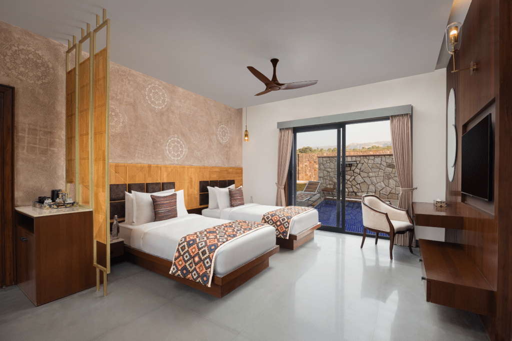 Room with Twin Beds | Bookmark Resorts, Jogi Mahal, Ranthambore