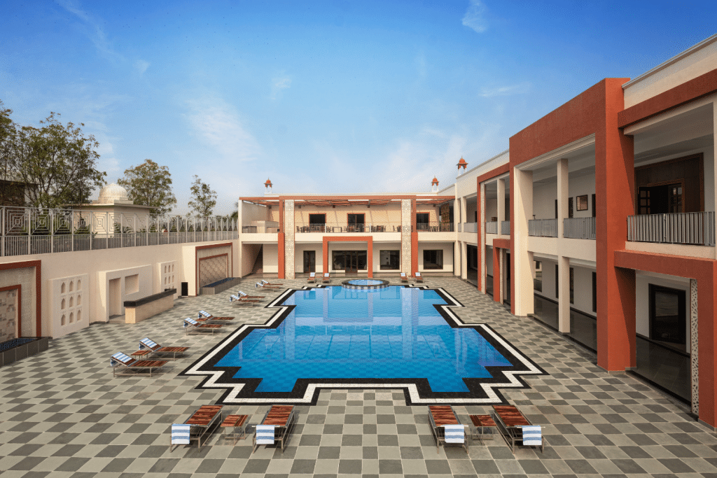 Olympic Size Open Air Swimming Pool | Bookmark Resorts, Jogi Mahal, Ranthambore