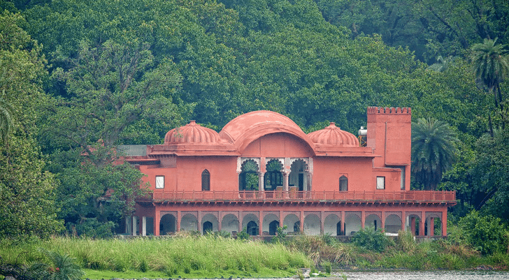 Jogi Mahal surrounded by lush greenery in Ranthambore National Park Jogi Mahal surrounded by lush greenery in Ranthambore National Park