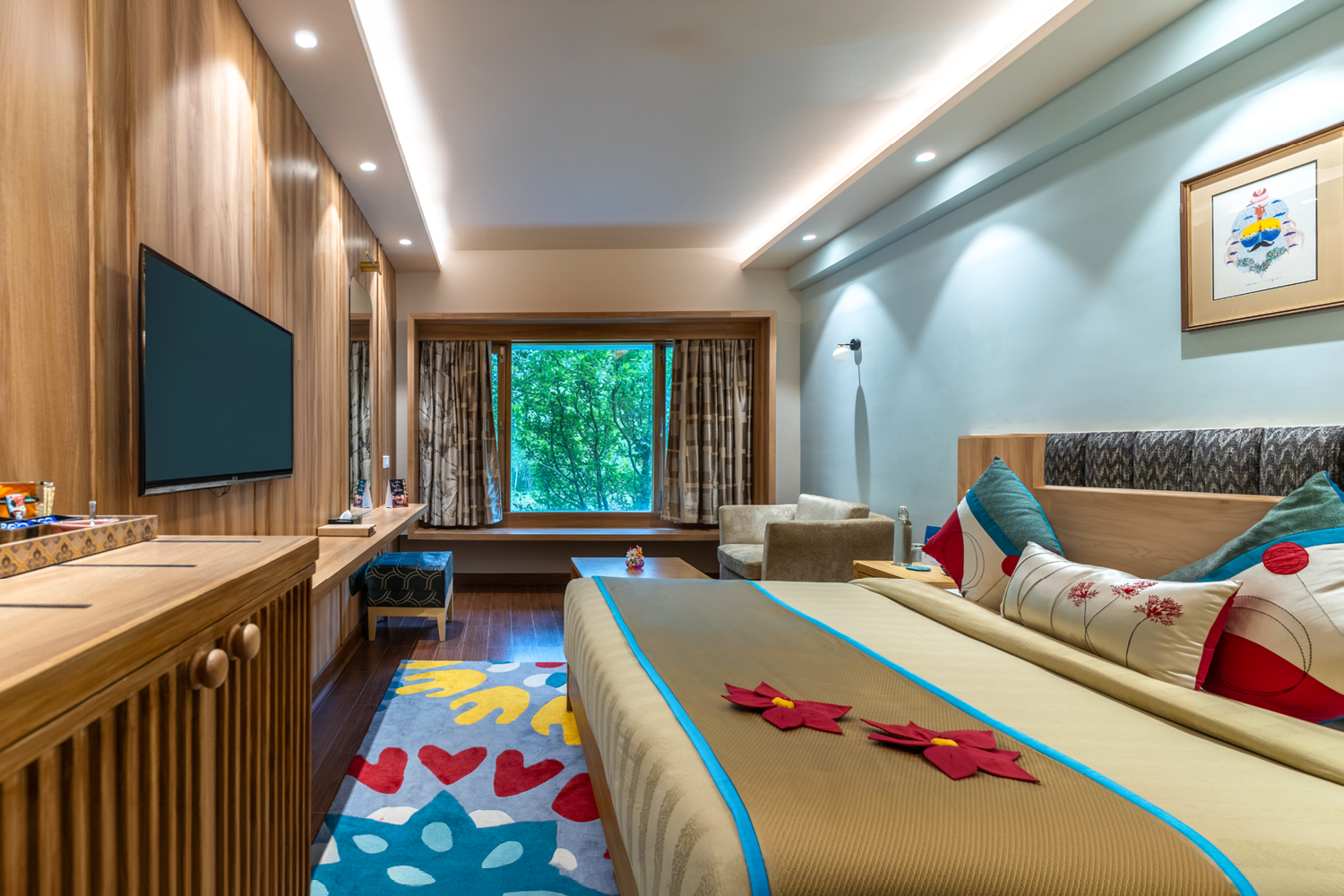 Elegant Superior Room with modern amenities at Bookmark Resorts, Manali