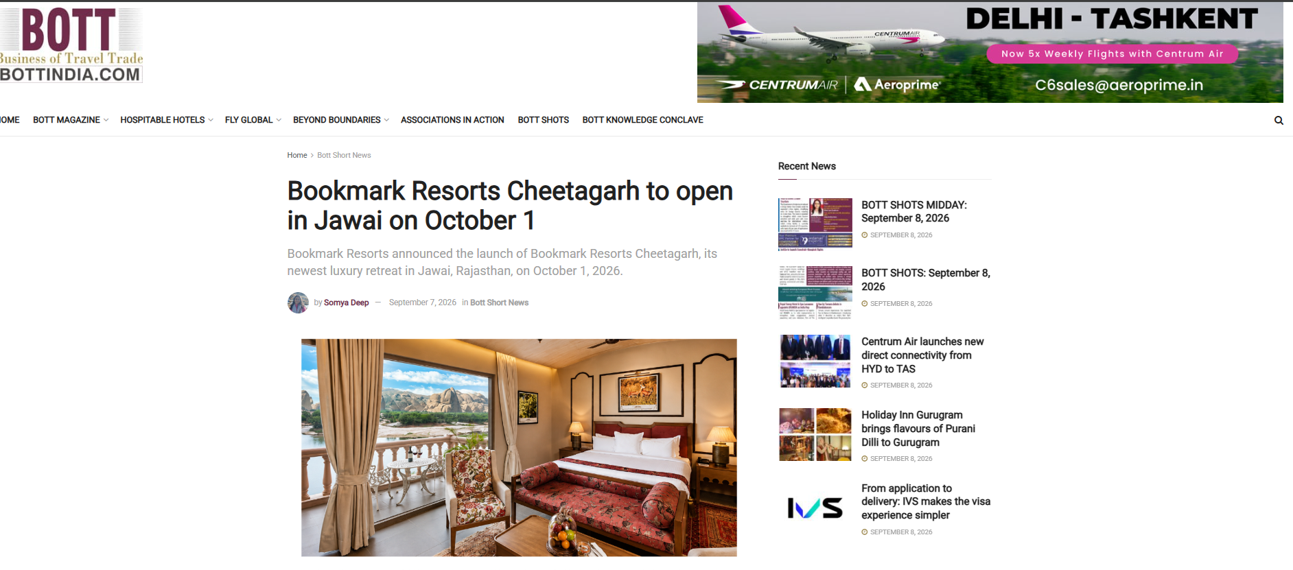 BOTT India, featured Bookmark Resorts, Cheetahgarh, Jawai ahead of its October 2026 Opening BOTT India, featured Bookmark Resorts, Cheetahgarh, Jawai ahead of its October 2026 Opening